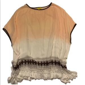 Roberta Roller Rabbit Womens ombre kaftan poncho top XS/S